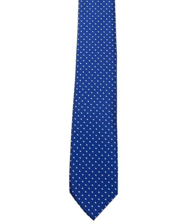 corbata lunares azul