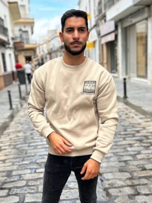 sudadera beige