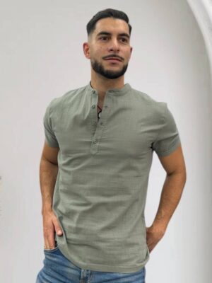 polera de algodon kaki