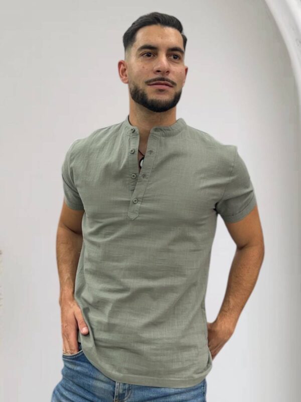 polera de algodon kaki